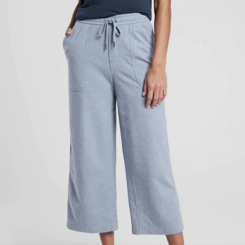 ATHLETA Farallon Heathered Wide Crop Pants - Size 6
